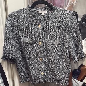 J.Crew Black and White Tweed Jacket